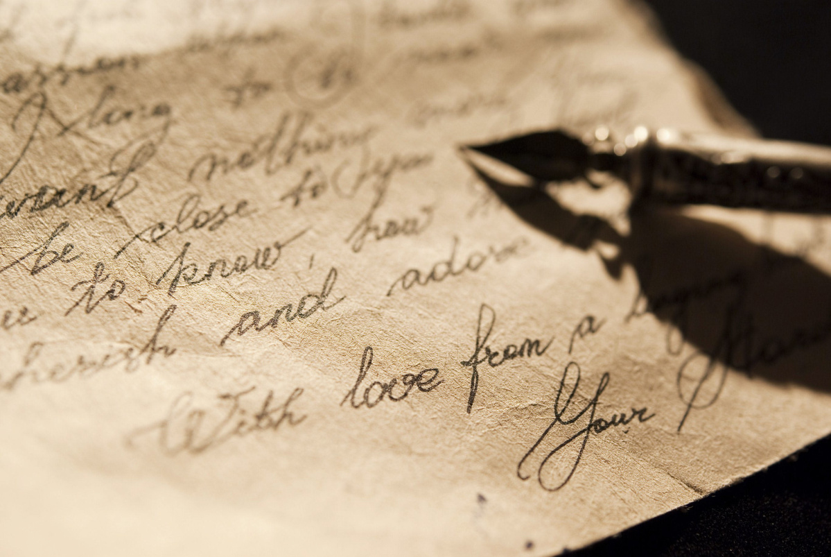 Credit line (HTML Code): © Iurii Sokolov | Dreamstime.com	 Title: Old love letter Description: Love letter and antique quill on a black background Photo taken on: March 26th, 2010     ID:     13697480     Level:     3     Views :     389     Downloads:     5     Model released:     NO     Content filtered:     NO Keywords (Report | Suggest) fashioned pen paper nostalgia copy old history handwriting love quill romance calligraphy letter manuscript antique mail reading retro writing memories